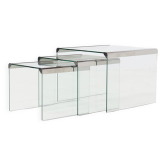 Set of 3 Gallotti & Radice nesting tables 1970s