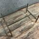 Table basse vintage en laiton doré