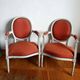 Pair of Louis XVI medallion cabriolet armchairs