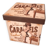 Metal advertising box for salted butter caramels from the 90s