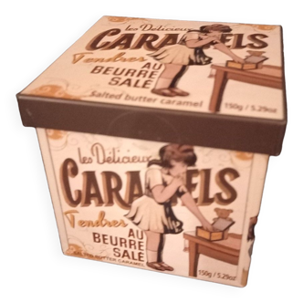 Boite métallique publicitaire caramels beurre salé années 90s