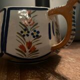 Quimper earthenware 6-sided cup