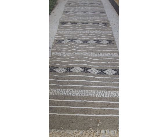 Traditional handmade grey hallway carpet  200x60cm
