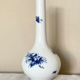 Rosenthal studio line, white and blue mid century porcelain vase, flowers decor by bjorn wiinblad,