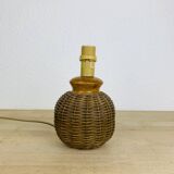 Vintage rattan ball lamp from the 60s
