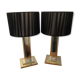 Paire de lampes années 70 laiton et acier