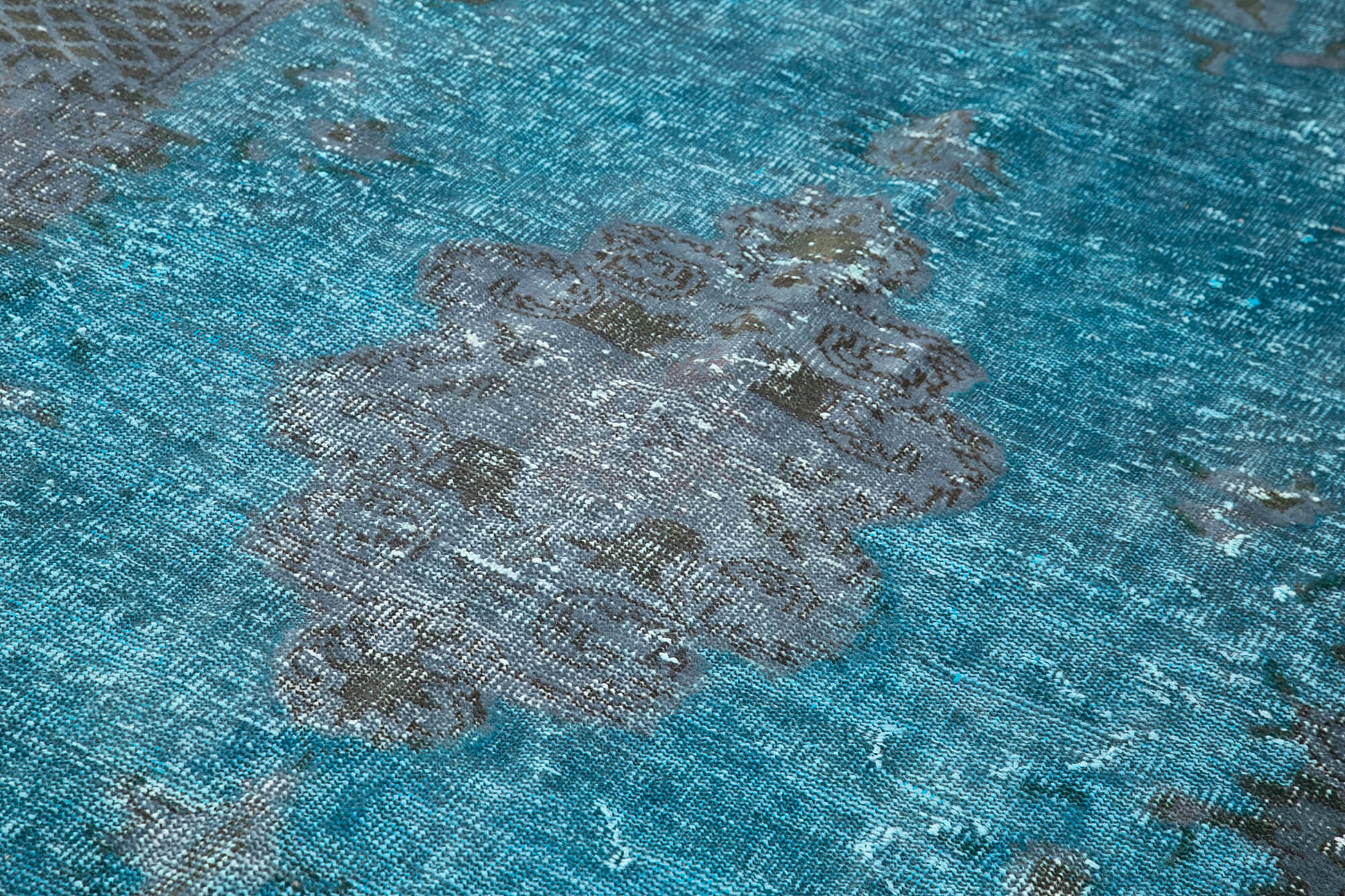 Hand-Knotted Oriental Overdyed 290 cm x 410 cm Black Wool Rug