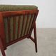 Pair of wooden armchairs Uluv green fabric 1960