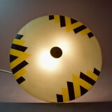 Vintage colour-patterned glass pendant light
