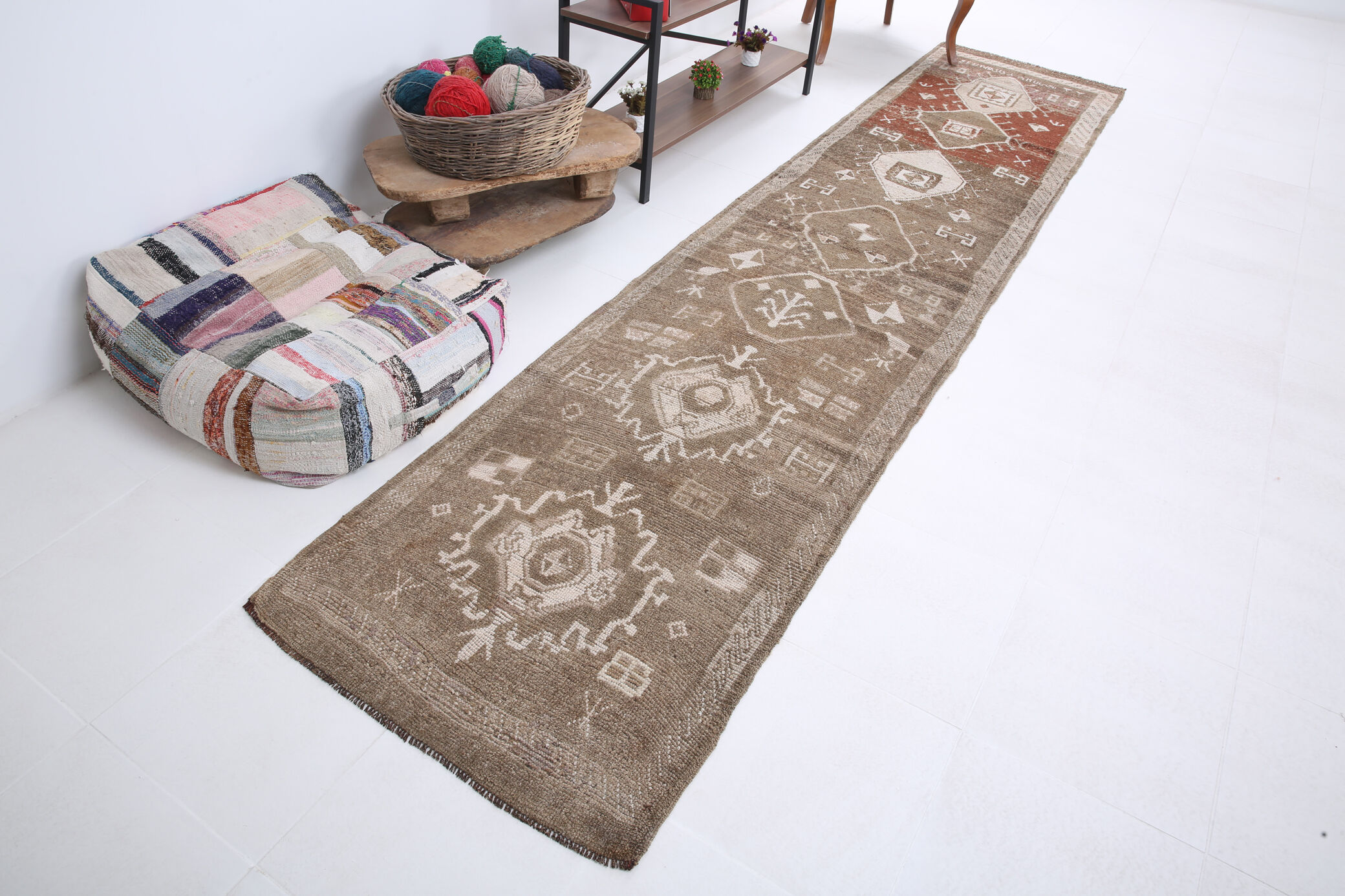 Tapis vintage turkish runner 392x87cm