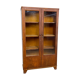Vitrine de laboratoire scolaire en bois vintage