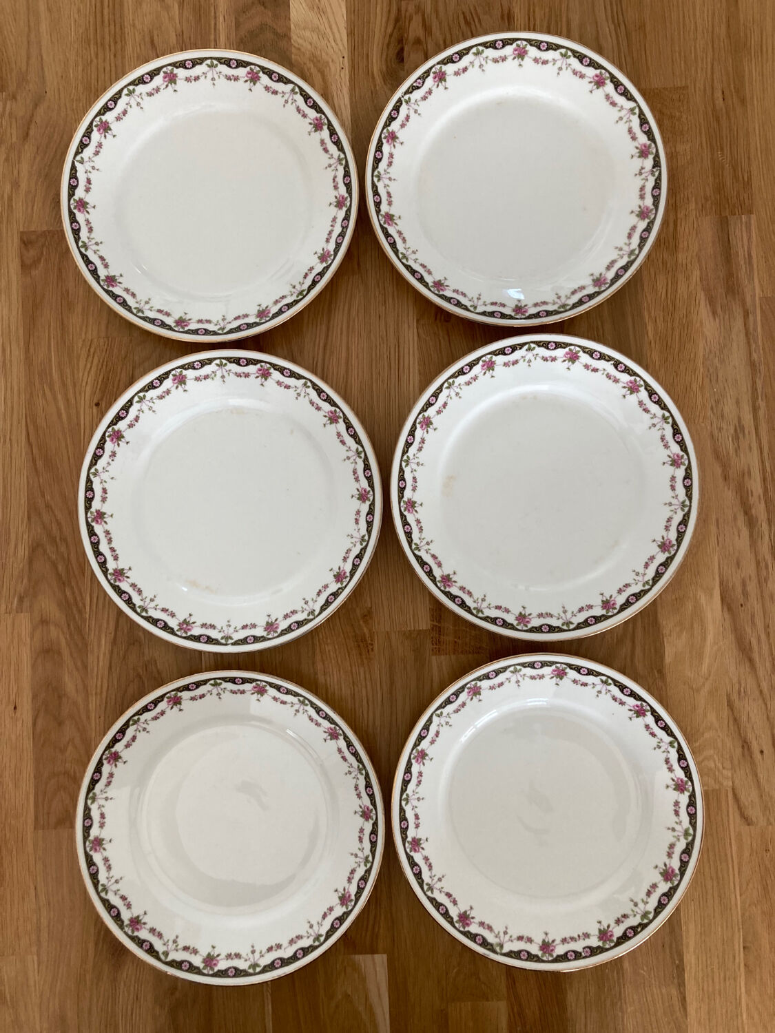 6 Limoges porcelain dessert plates