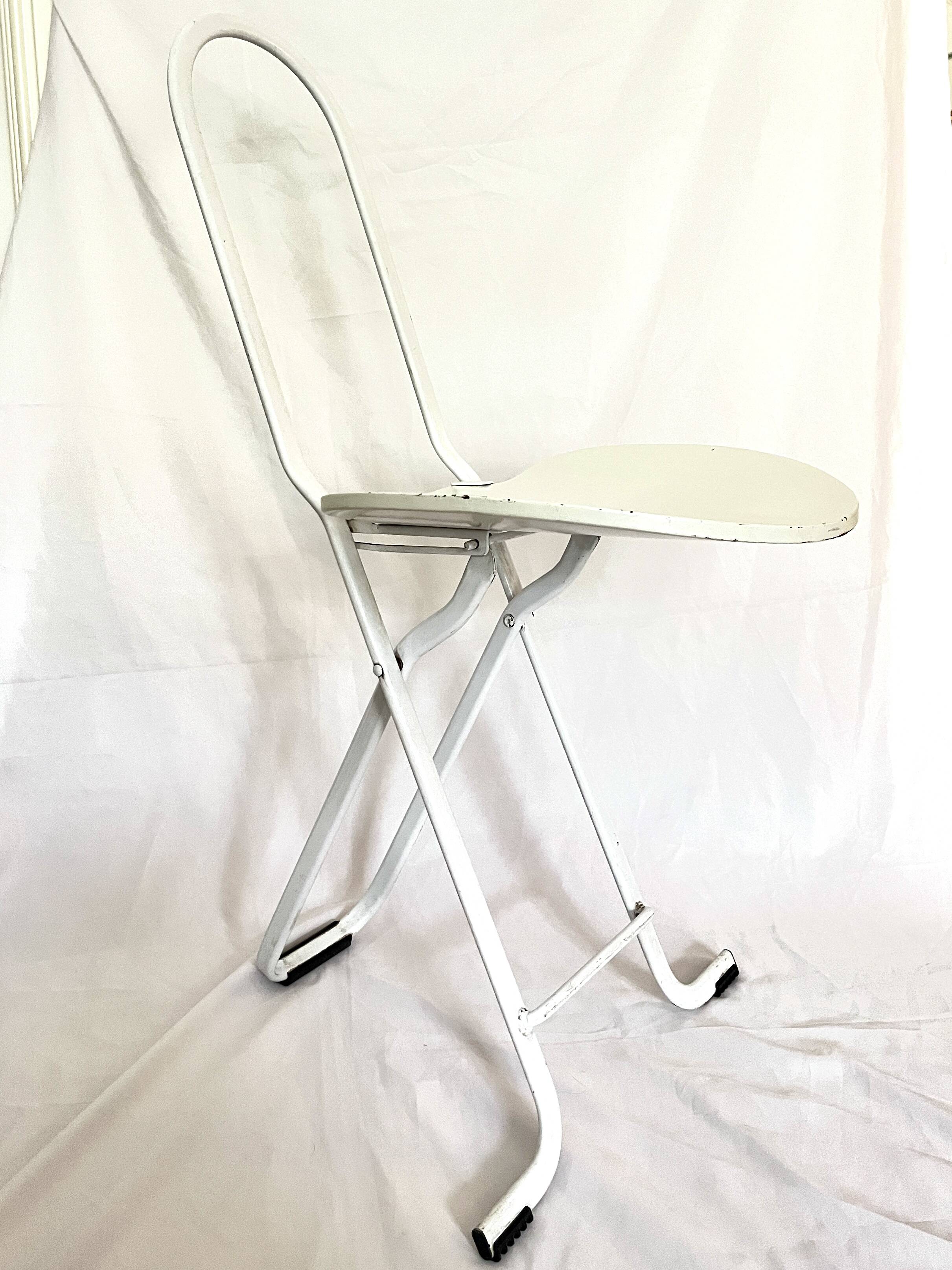 Vintage DAFNE Folding Chair by Gastone Rinaldi for Thema, 1970s Italian Des