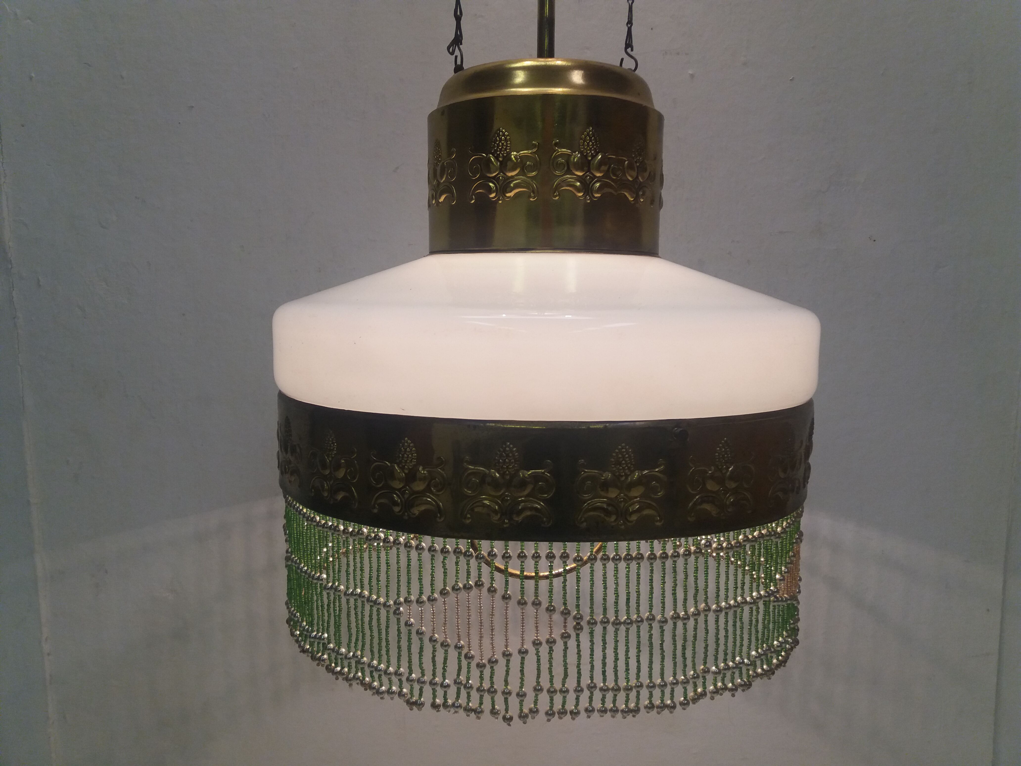 1910 Art Nouveau pull-out chandelier, Czechoslovakia