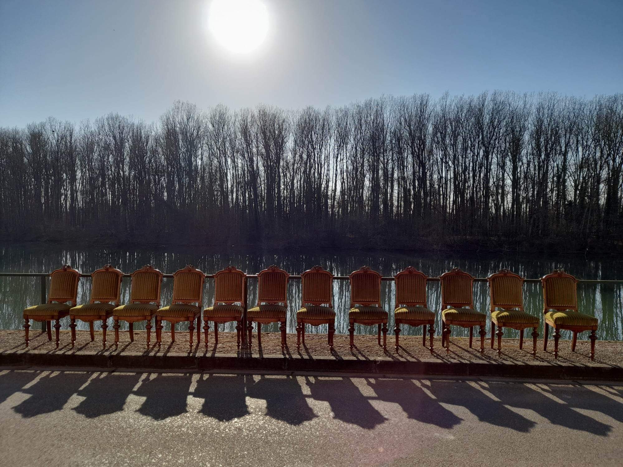 Series of 12 chairs style Henri II Napoleon III
