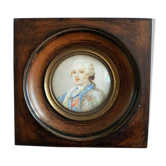 Ancient miniature painting signed from the ème