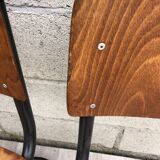 Lot of 4 chairs Vintage Arhend Cantilever oak color