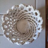 Woven earthenware flowerpot