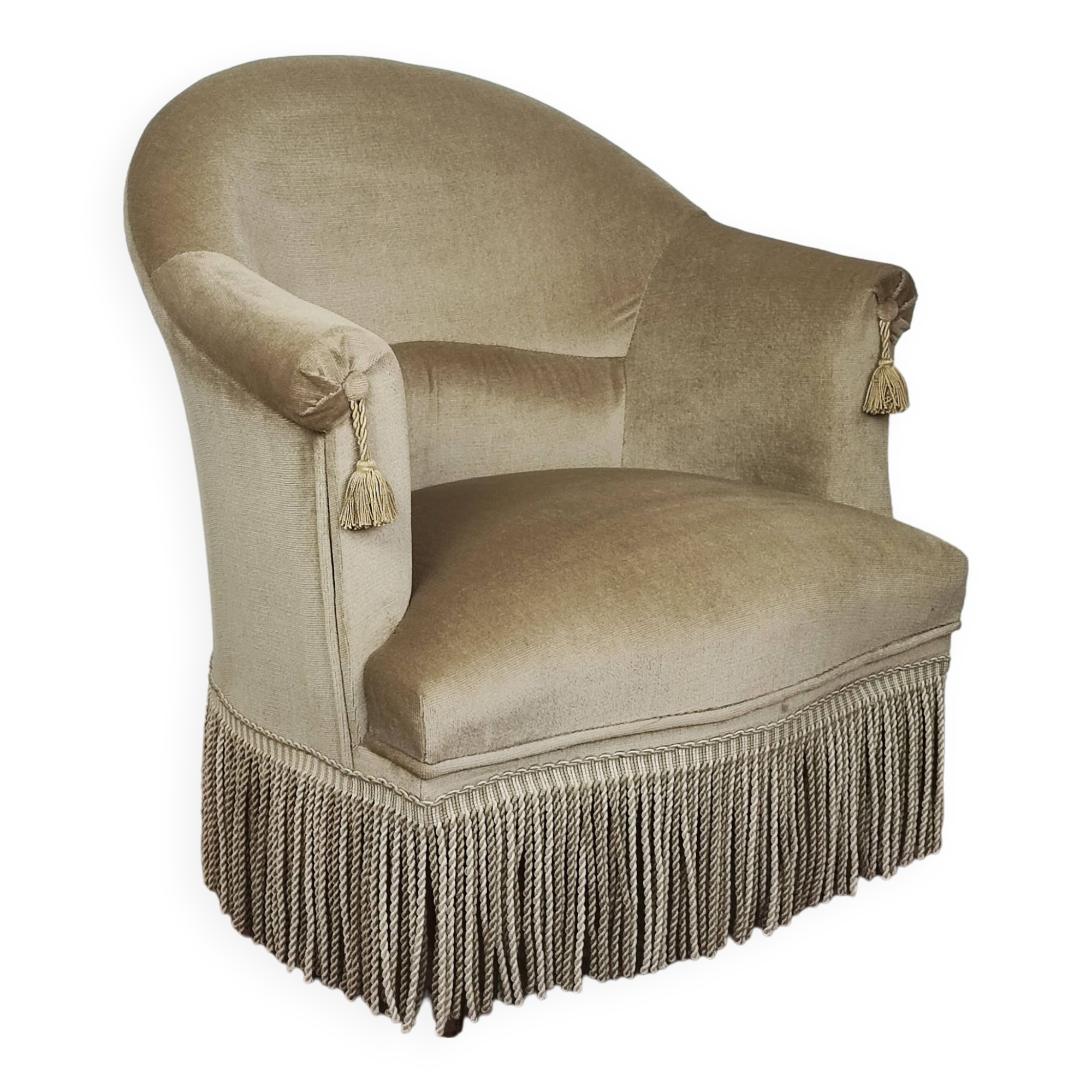 Velvet toad armchair