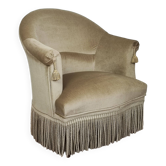 Velvet toad armchair
