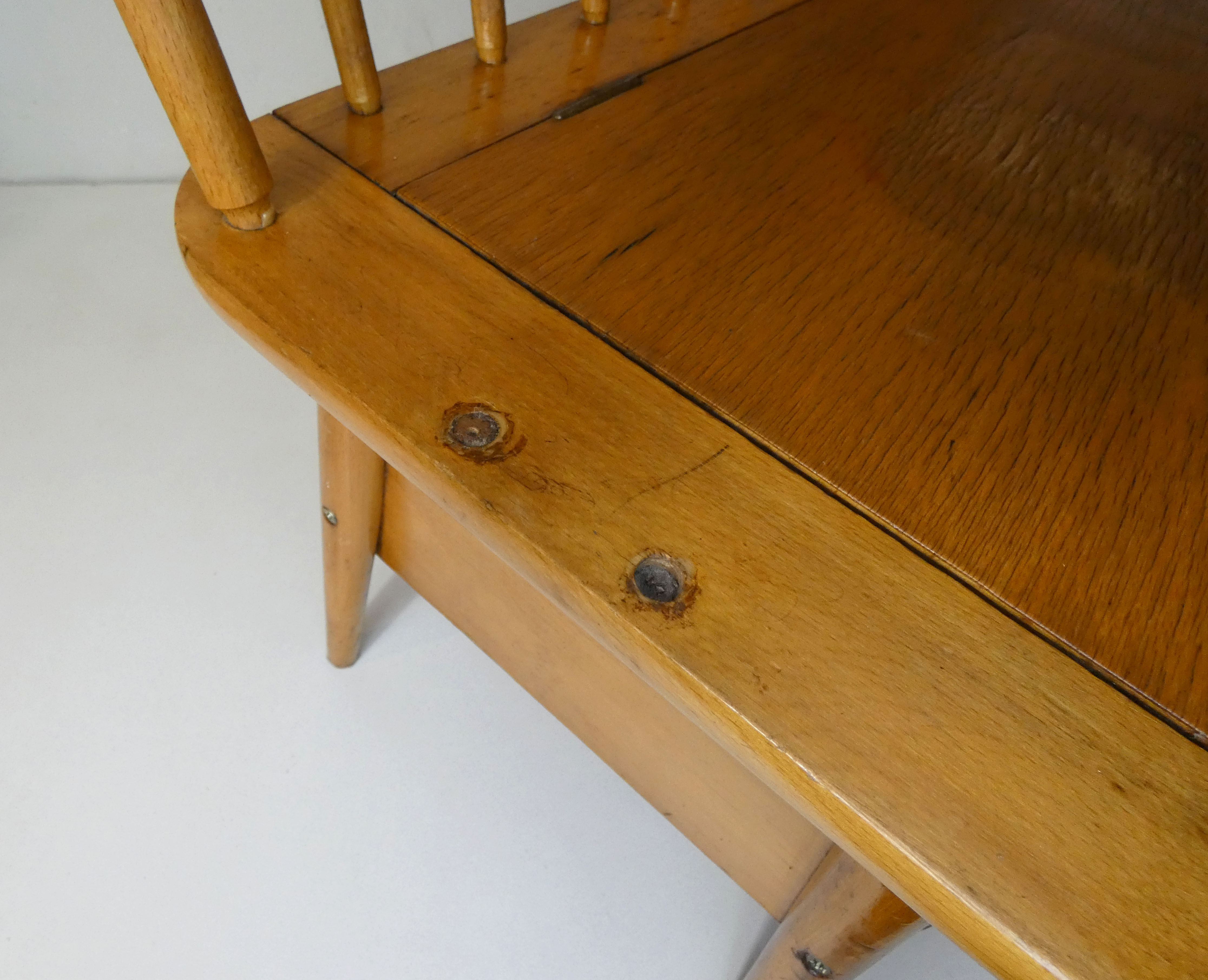 Old wooden bench for children