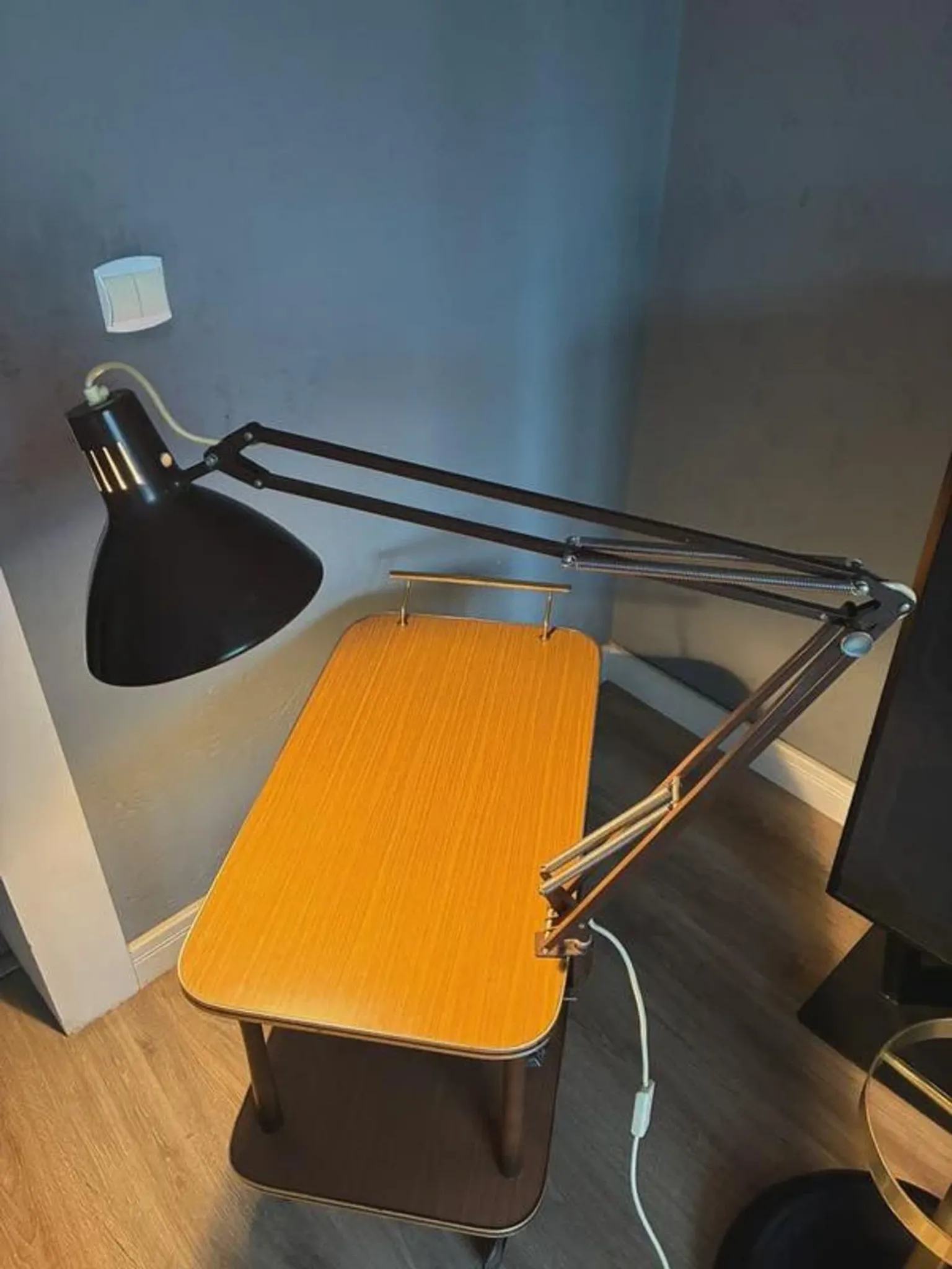 Luxo L-1 architect desk lamp by Jacob Jacobsen, brown, 1960s