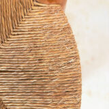 Vintage wooden chair with rush seating