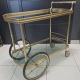 Vintage trolley in gilded and silvered bronze