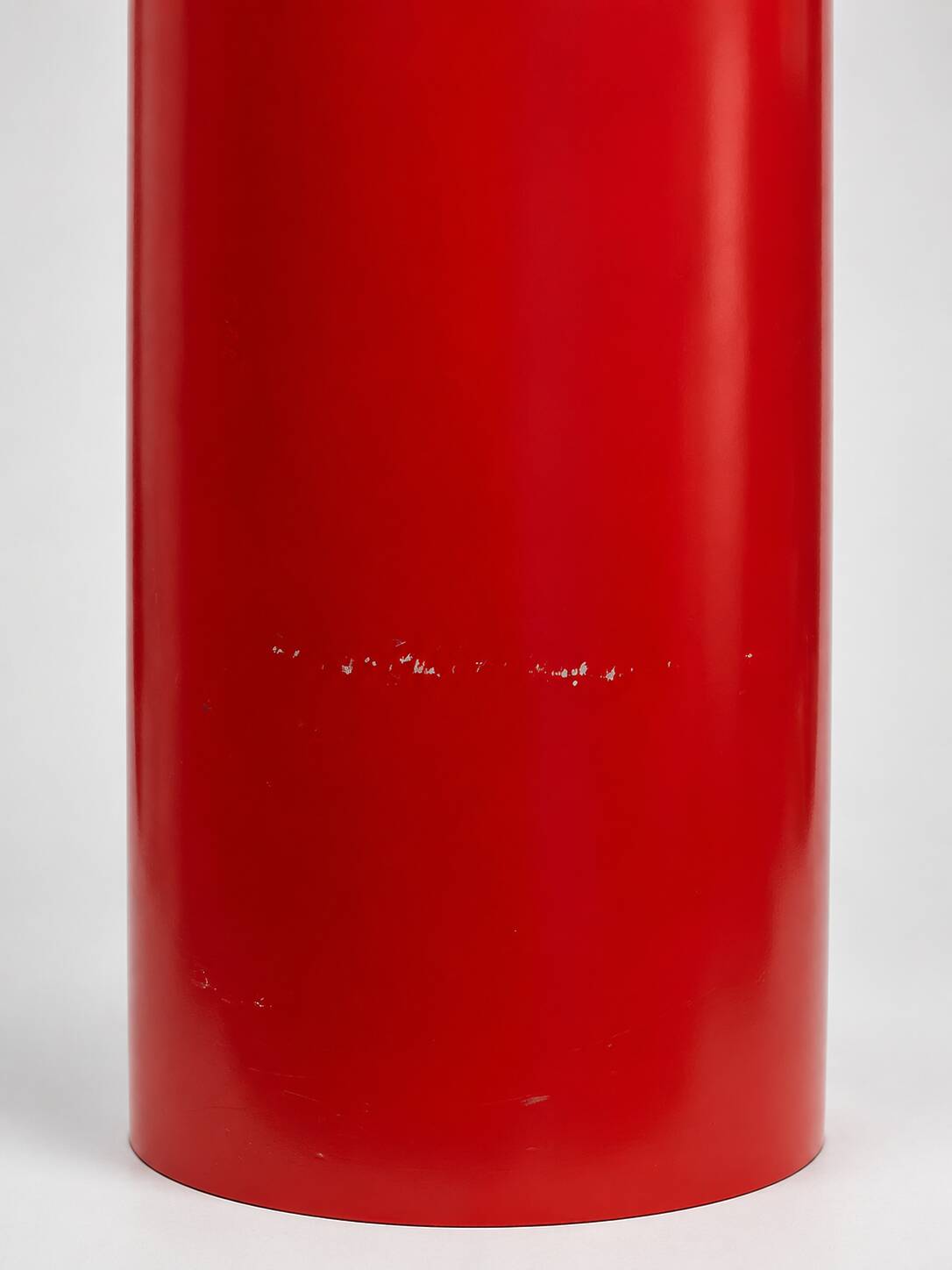Sculptural mirror Space Age red lacquered — Italy, 1970s