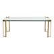 Brass and glass coffee table