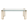 Brass and glass coffee table