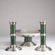 Puiforcat - pair of candlesticks and bowl