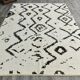 7x10 Neutral White Modern Super Soft Moroccan Rug, 216x294Cm