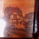 Strasbourg Alsace wooden serving tray signed