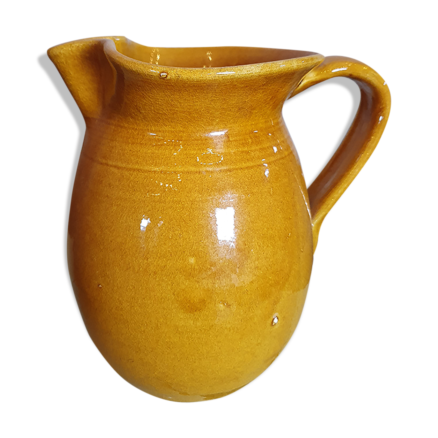Mustard yellow sandstone decanter