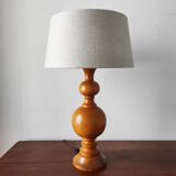 Vintage turned wooden living room lamp