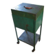 Industrial green metal bedside storage from the 50s