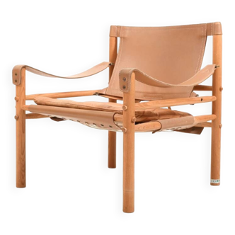 Fauteuil Sirocco par Arne Norell Cuir et Frêne