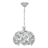 Suspension en métal blanc suspension florale. Années 70