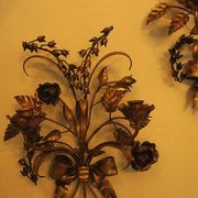 Paire de bougeoirs à double applique Hans Kögl, années 1960
