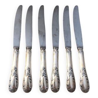 6 dessert knives, Saint Medard, 1900