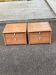 2 French Gauthier bedside tables in light wood with 2 drawers.