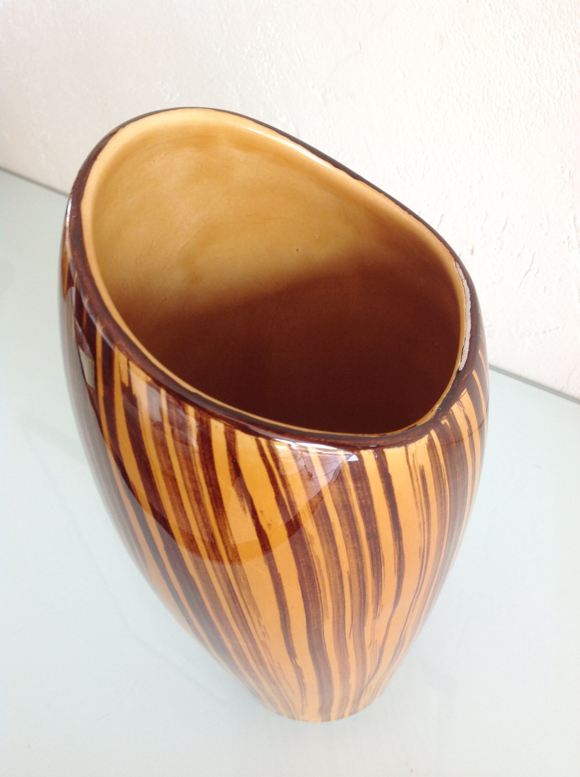 Asymmetrical vase décor Domino / vintage 60s-70s