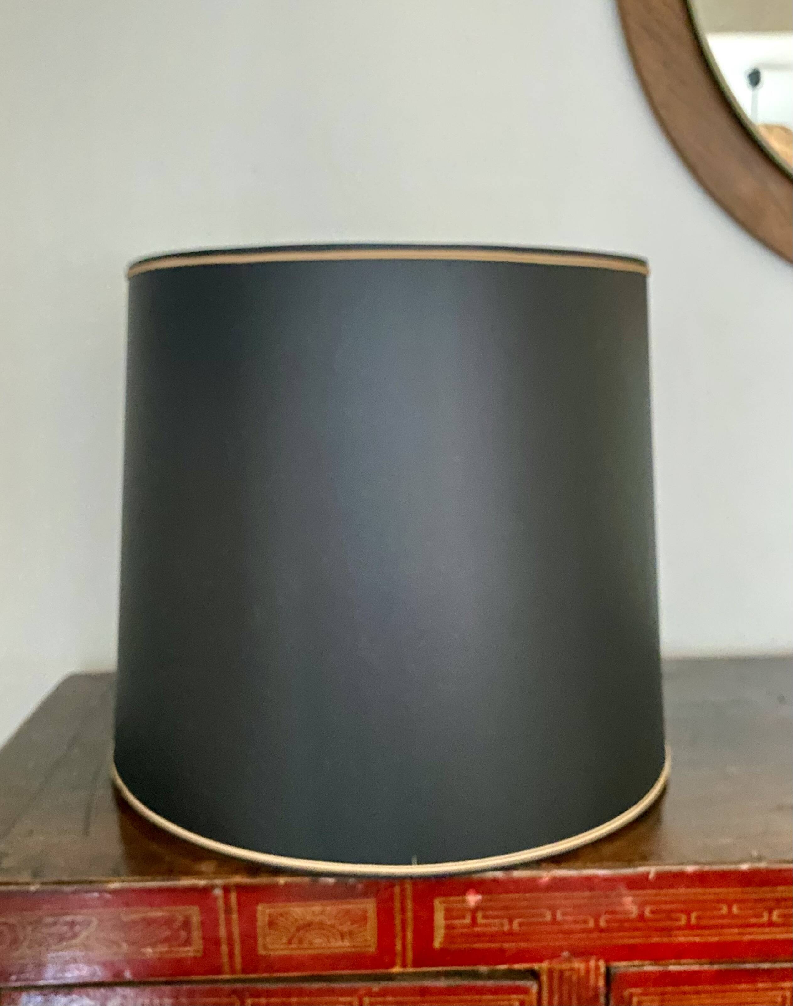 Lampe style Mazda en cuir noir, 1950