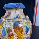 Large signed colorful vase