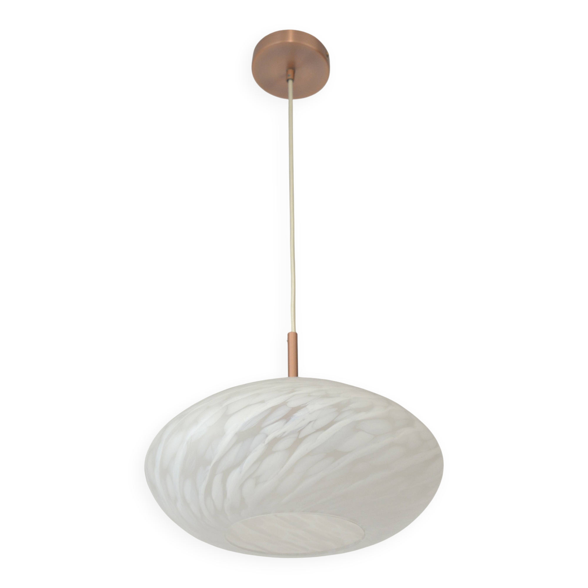 Vintage chandelier / Murano glass hanging lamp / Unique light fixture / Pendant light / Italy 1980s