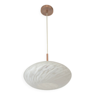 Vintage chandelier / Murano glass hanging lamp / Unique light fixture / Pendant light / Italy 1980s