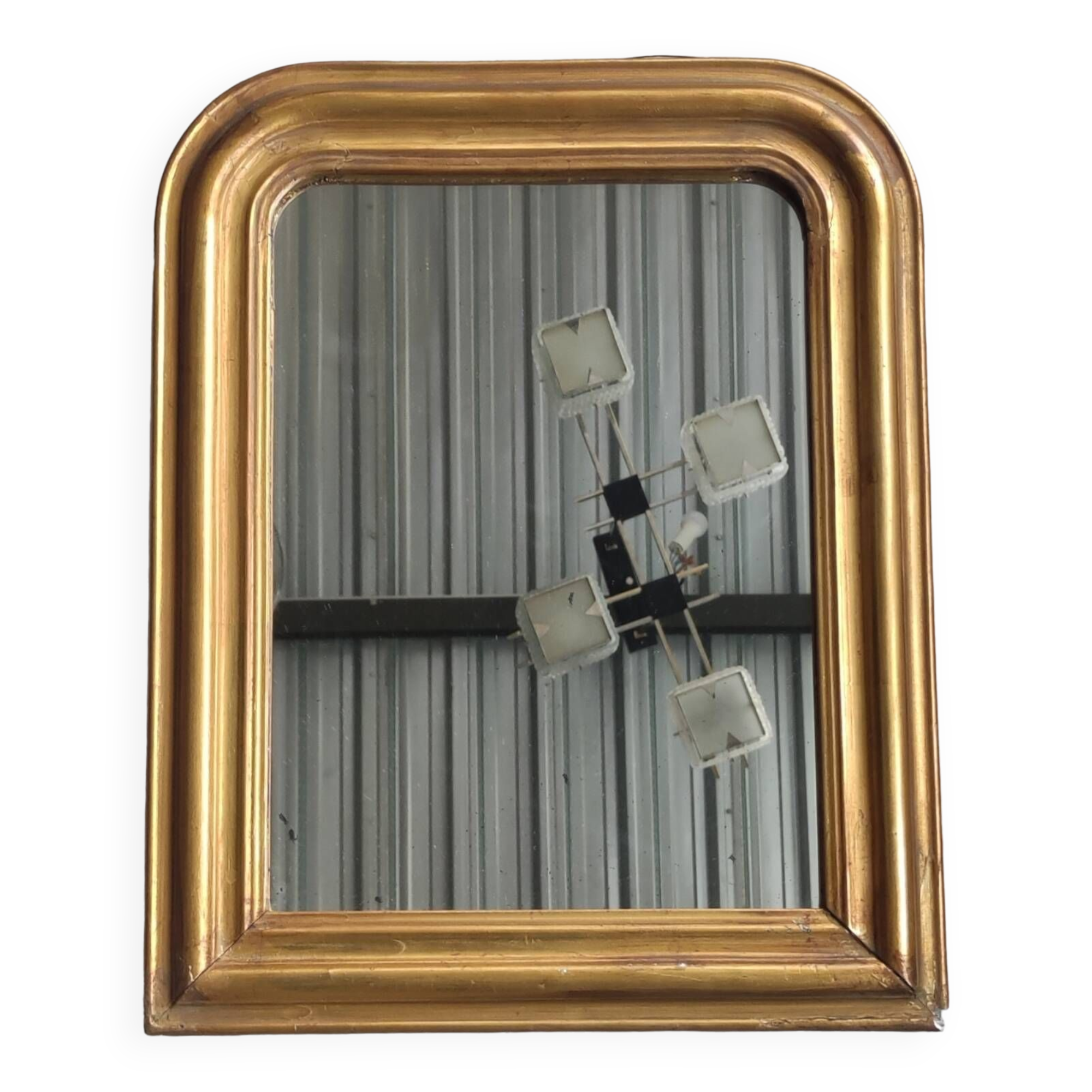 Antique small golden mirror louis philippe