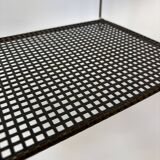 Vintage Wall rack Pilastro by Tjerk Reijenga black perforated 1960