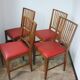 Set of 4 Moder chairs, 1960s – oak and eco-leather, vintage
